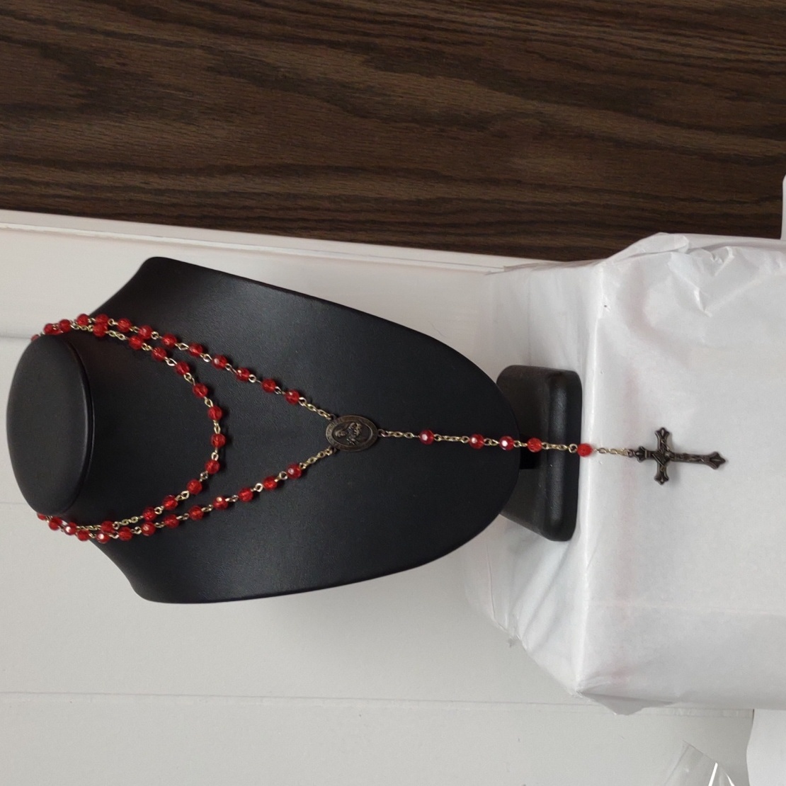 Vintage Red Rosary